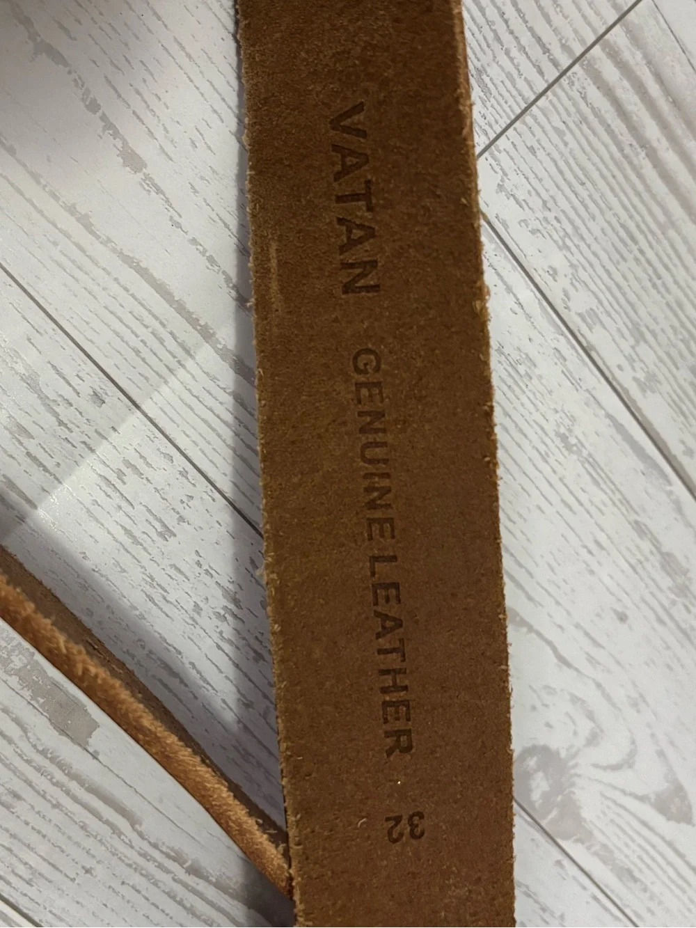 Men's Brown Leather Vatan Belt - Classic Casual Style, 32 waist